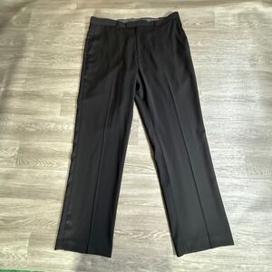 AXIST Silkworks Mens Straight Fit Dress Pants Black 36x32 A1BF4075KO NWT